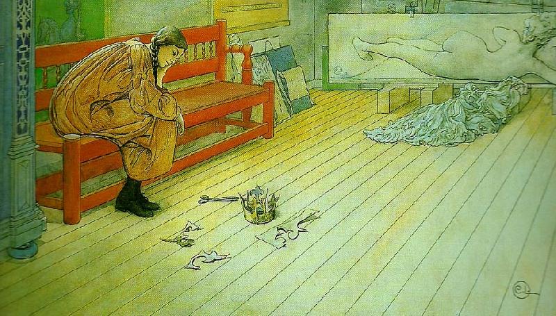 Carl Larsson teaterrekvisita oil painting image